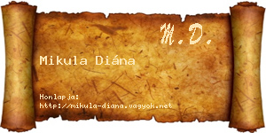 Mikula Diána névjegykártya